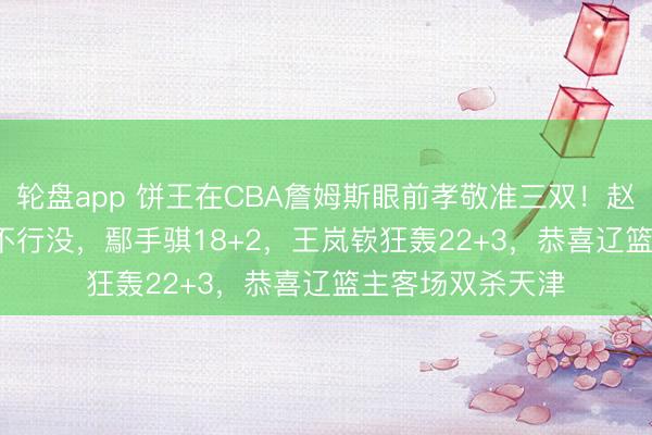 轮盘app 饼王在CBA詹姆斯眼前孝敬准三双!赵继伟12+6+9功不行没,鄢手骐18+2,王岚嵚狂轰22+3,恭喜辽篮主客场双杀天津