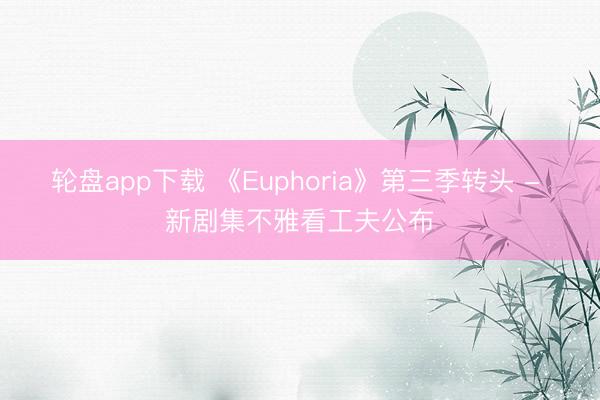 轮盘app下载 《Euphoria》第三季转头 - 新剧集不雅看工夫公布