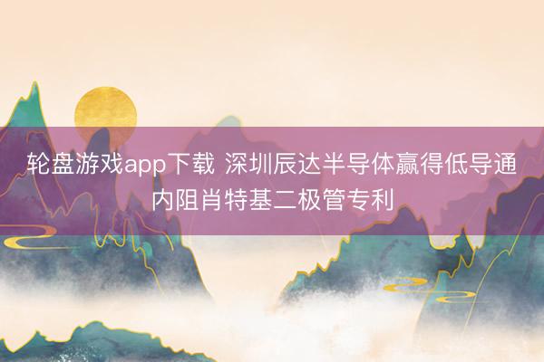 轮盘游戏app下载 深圳辰达半导体赢得低导通内阻肖特基二极管专利
