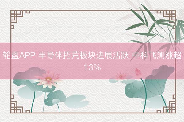 轮盘APP 半导体拓荒板块进展活跃 中科飞测涨超13%