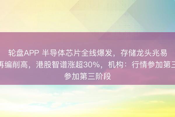轮盘APP 半导体芯片全线爆发，存储龙头兆易编削再编削高，港股智谱涨超30%，机构：行情参加第三阶段