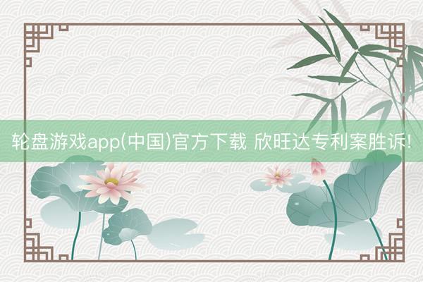 轮盘游戏app(中国)官方下载 欣旺达专利案胜诉!