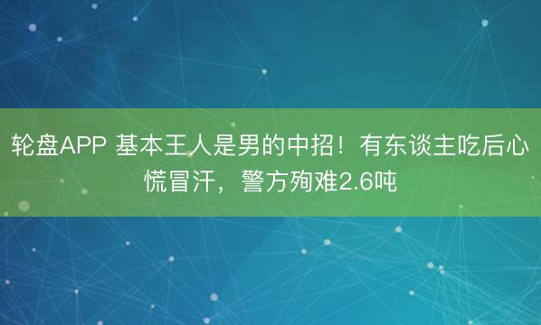 轮盘APP 基本王人是男的中招！有东谈主吃后心慌冒汗，警方殉难2.6吨