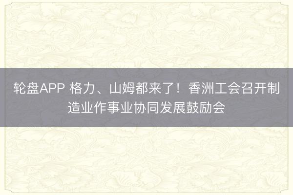 轮盘APP 格力、山姆都来了！香洲工会召开制造业作事业协同发展鼓励会